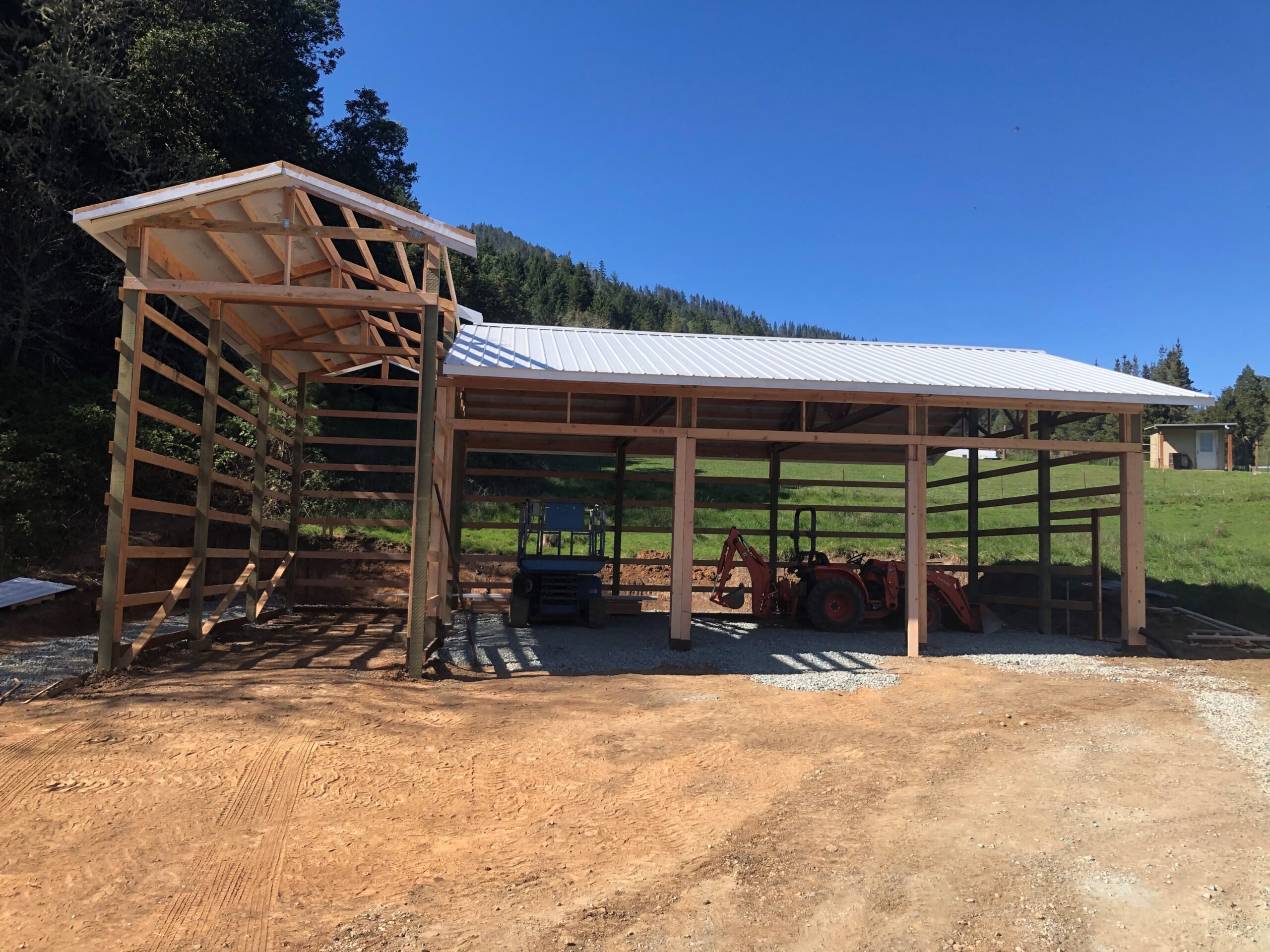 Open timber pavilion structure