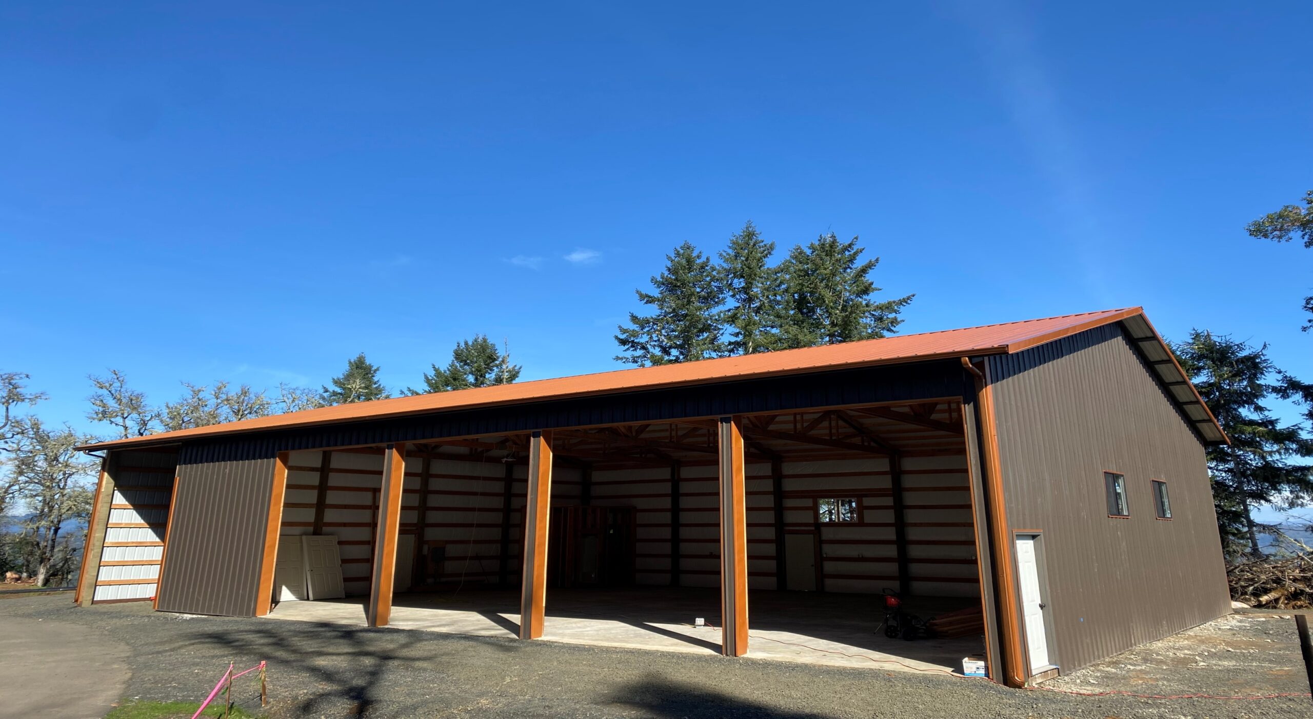 Open sided equipment shelter